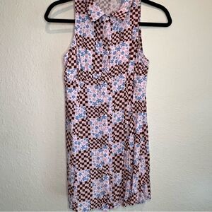 L.A. HEARTS checkerboard & floral dress 💗 XS